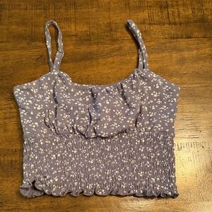 Hollister  Floral Smocked Crop Top
